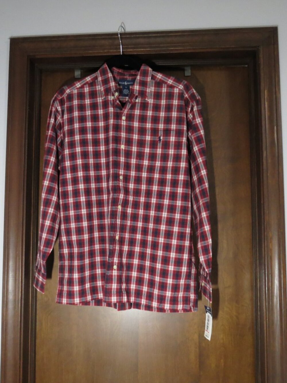 NEW WITH TAGS Ralph Lauren Boys Size Large Button Down Shirt with Long Sleeves